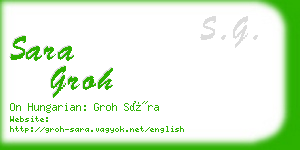 sara groh business card